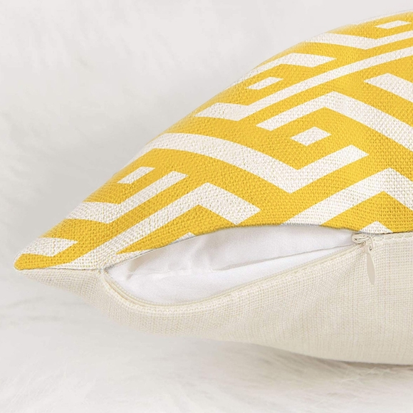 Decorative Throw Pillow Covers Yellow|Grey - Picture 2 of 9